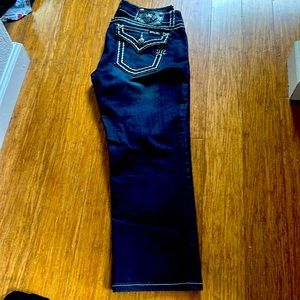 Miss Me Dark Wash Capri denim jeans